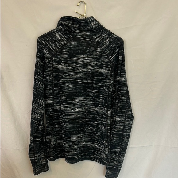 Under Armour Black and Gray Zippered Polo Sweatshirt - Picture 4 of 4
